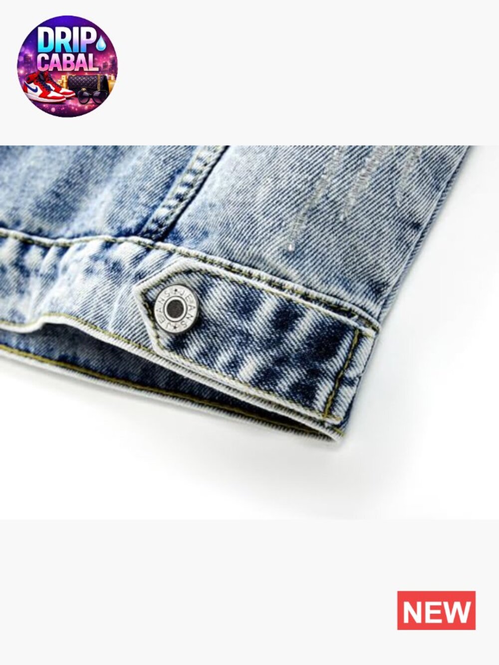 Distressed Ripped Long Sleeve Denim Jacket Button Up - Picture 7 of 7